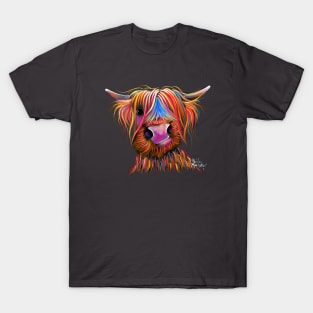 HiGHLaND CoW PRiNT SCoTTiSH ' BRuCe ' BY SHiRLeY MacARTHuR T-Shirt